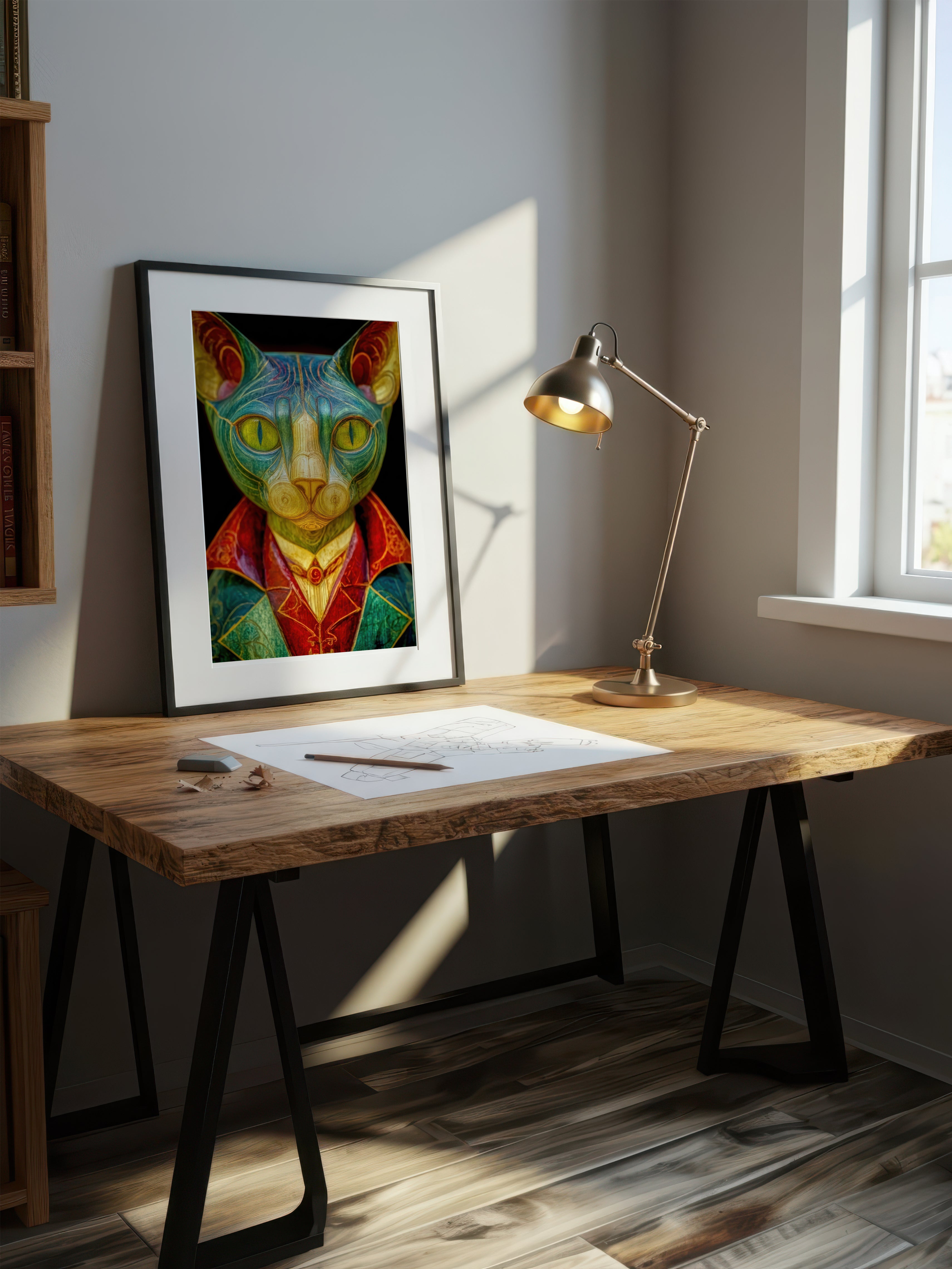 Surrealist Wood Sculpture – Surreal Sculptural Wall Art 493