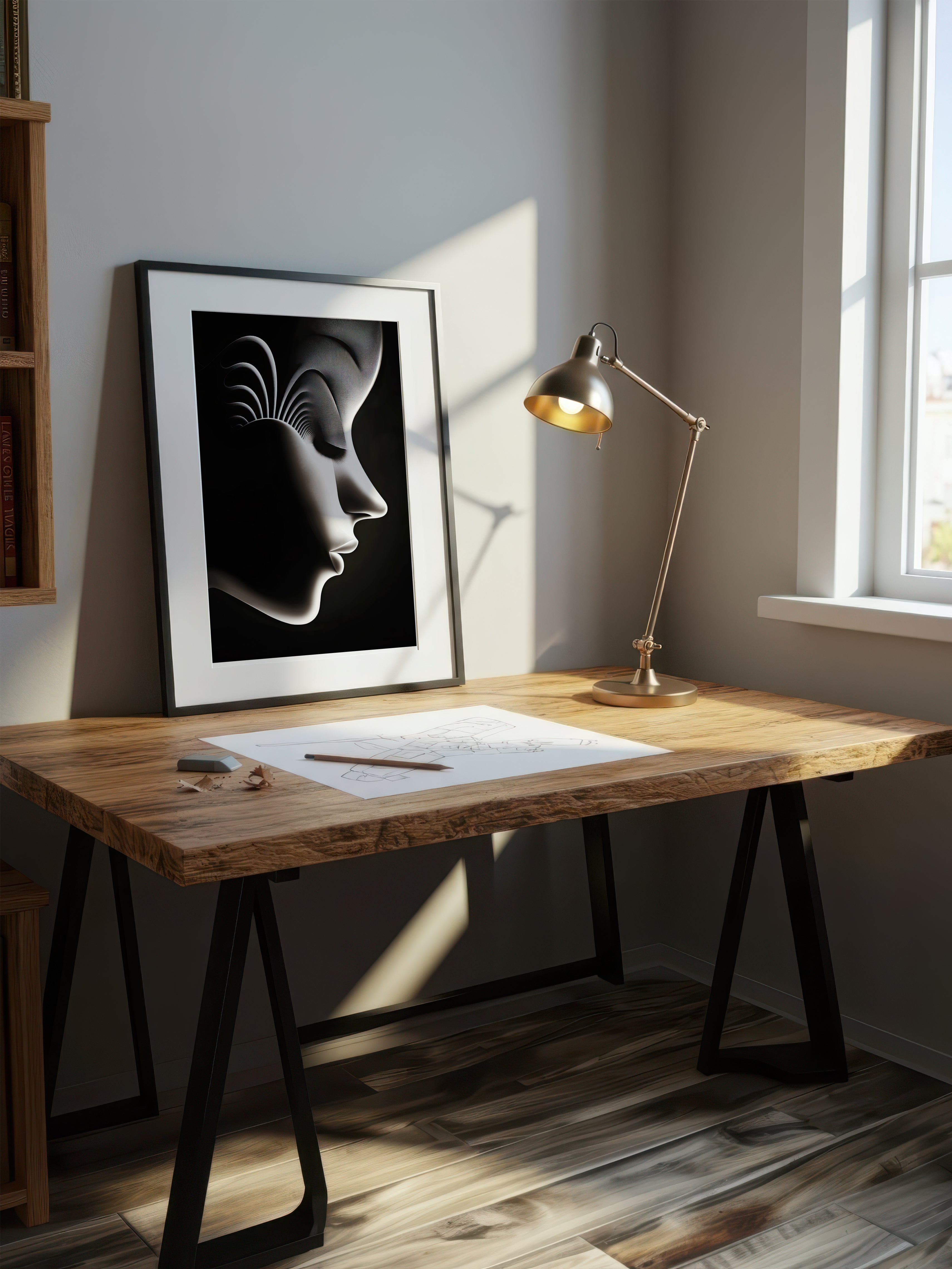 Silent Origin – Surreal Wabi Sabi Portrait Wall Art 519