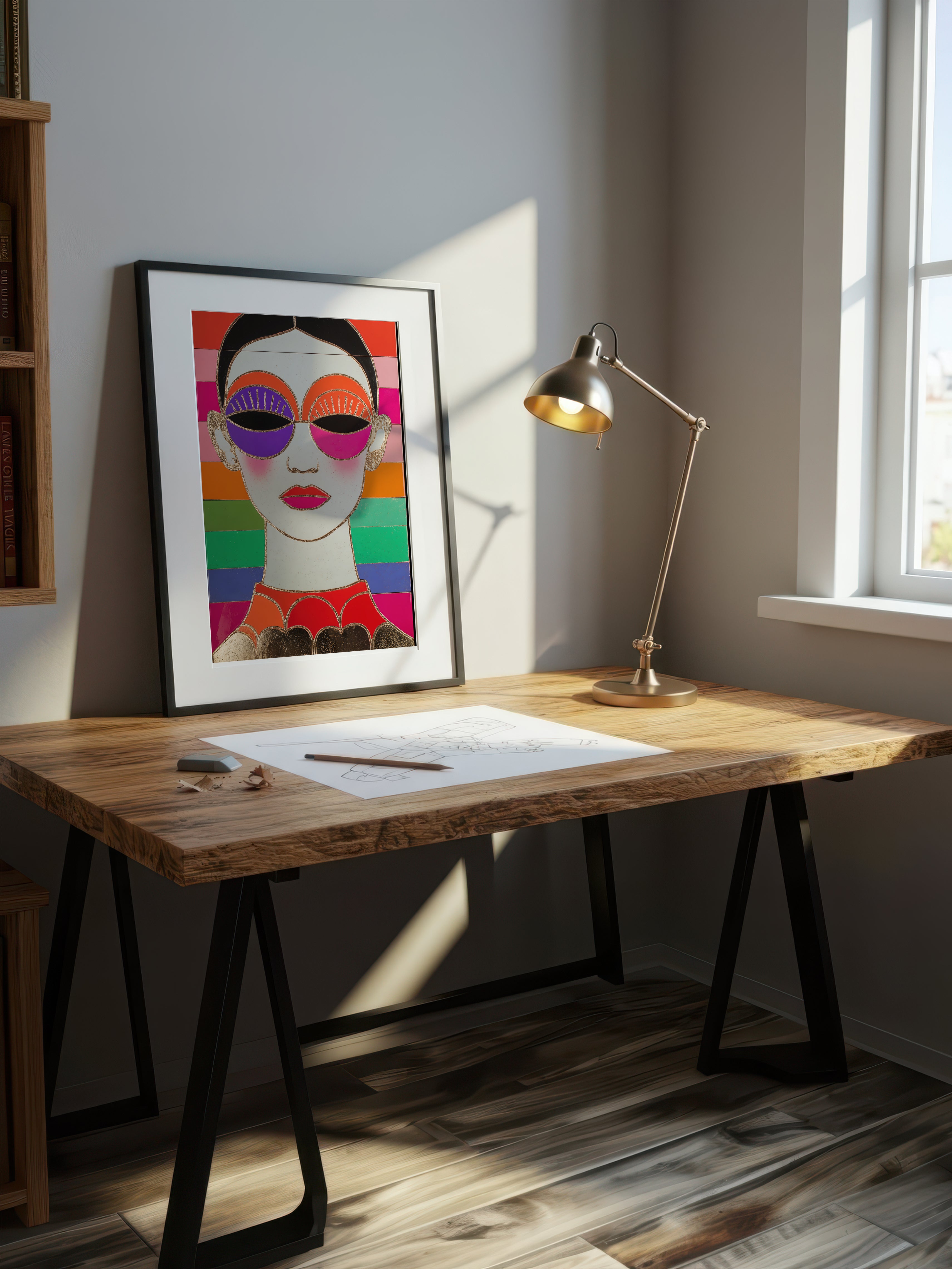 Psychedelic Pop Portrait – Surreal Pop Art Wall Art 486