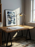 Chrome Mask – Surreal Liquid Metal Portrait Wall Art 576