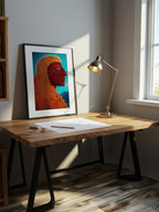 Ochre Monument – Surreal Folk Architecture Wall Art 572