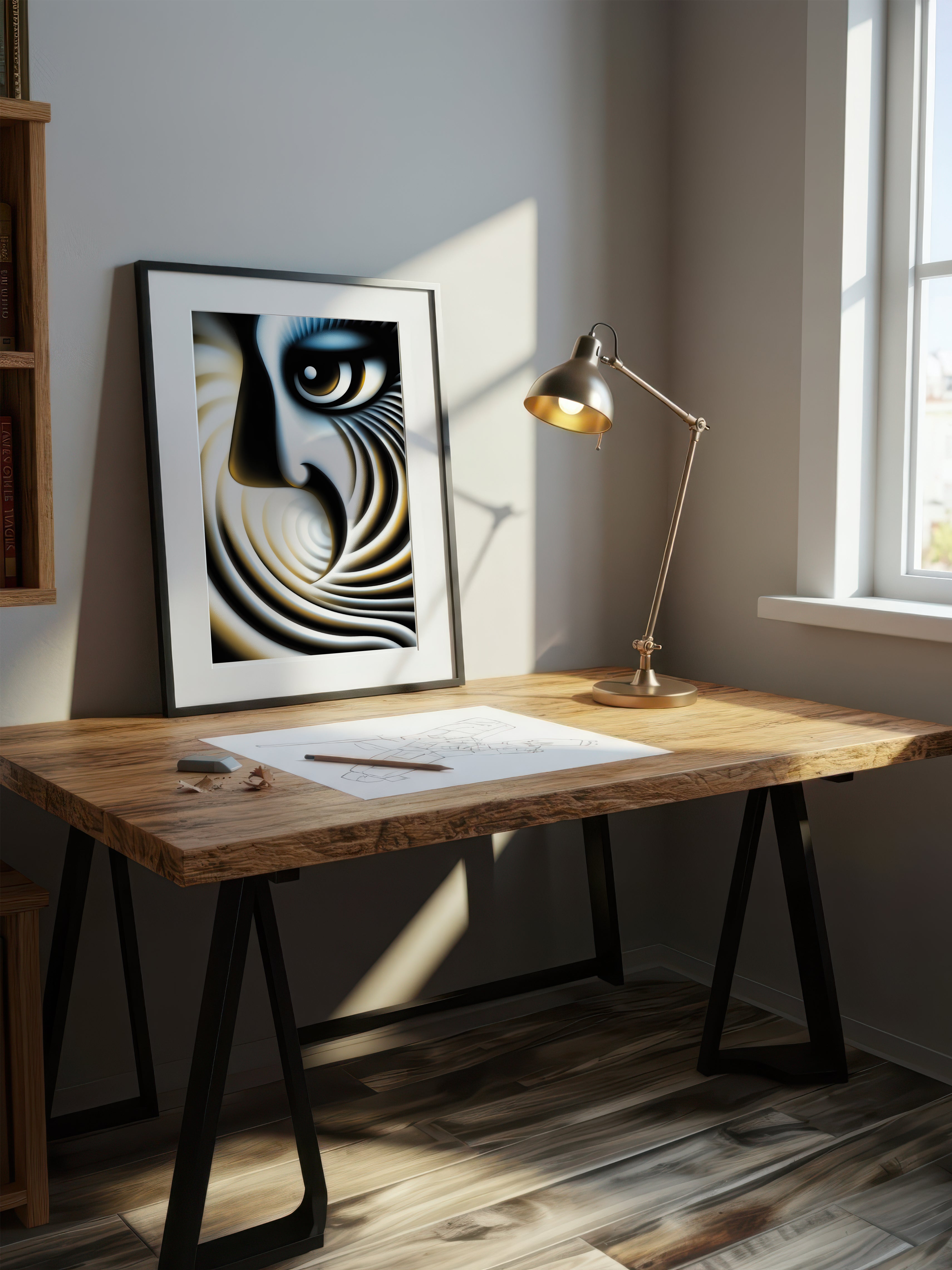 Vortex Vision – Surreal Minimalist Eye Wall Art 522