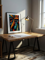 Prismatic Persona – Surreal Vibrant Relief Portrait Wall Art 463