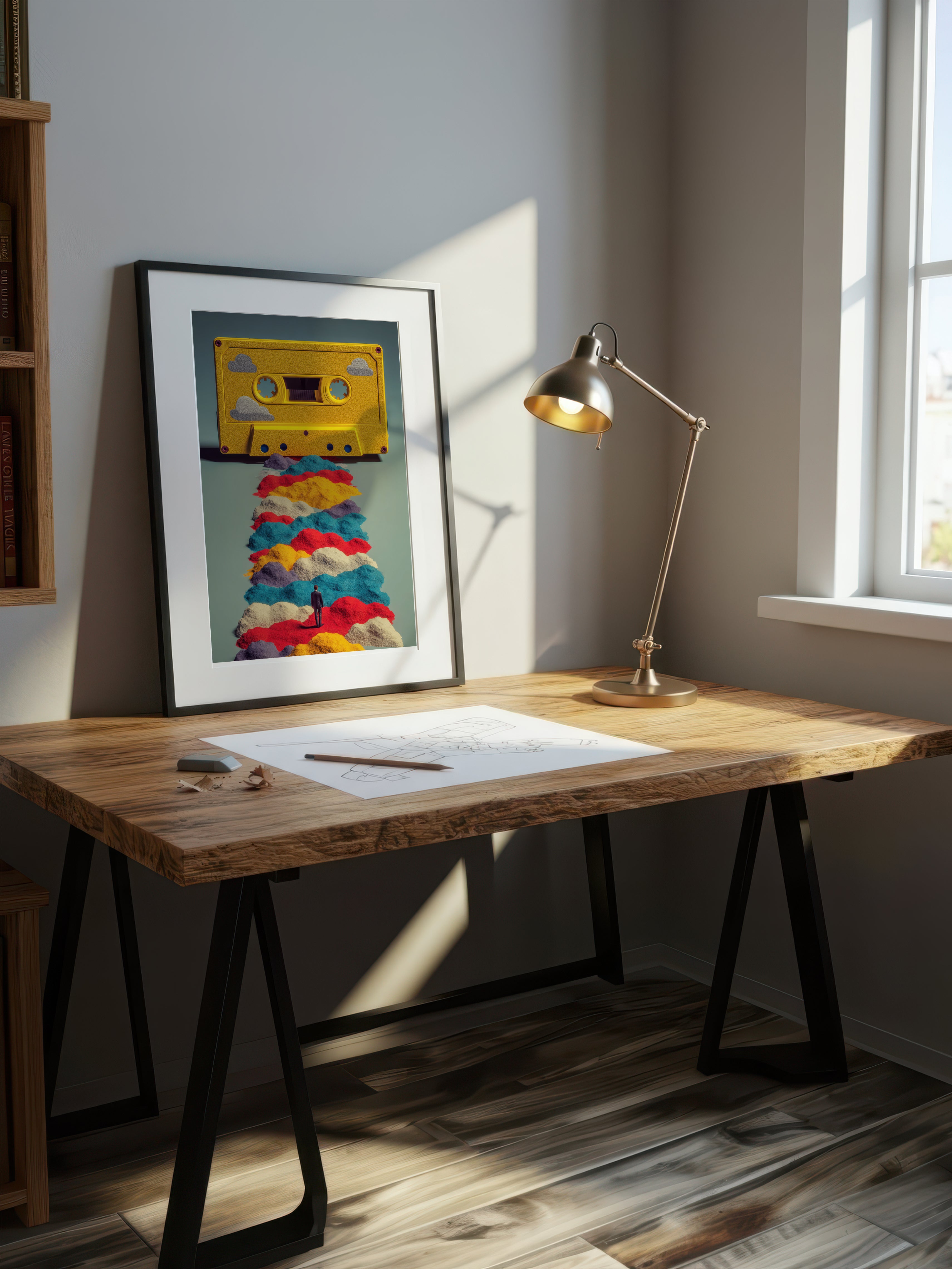 Color Rewind – Surreal Nostalgia Cassette Wall Art 433