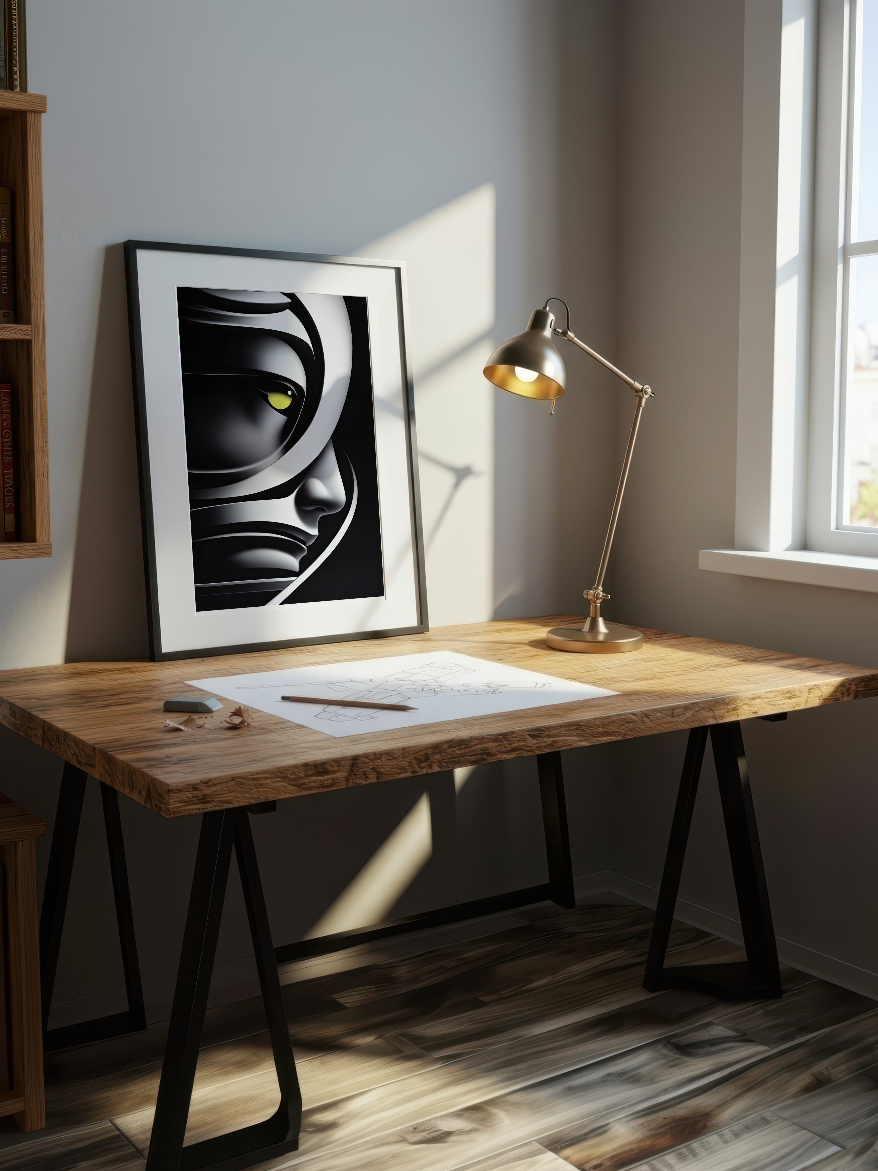 Neon Vigil – Surreal Futuristic Graphic Wall Art 506