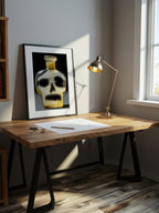 Skull in Glass – Surreal Curiosity Skull Bottle Wall Art 452