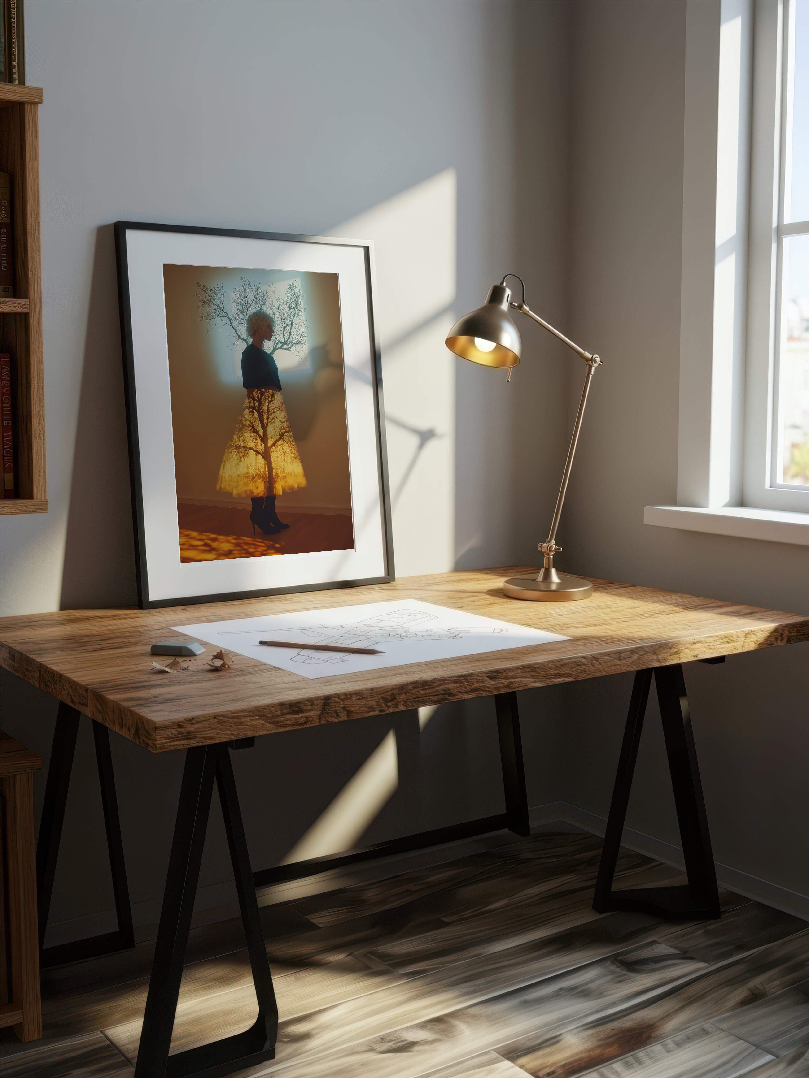 Luminous Growth – Surreal Minimalist Nature Portrait Wall Art 469