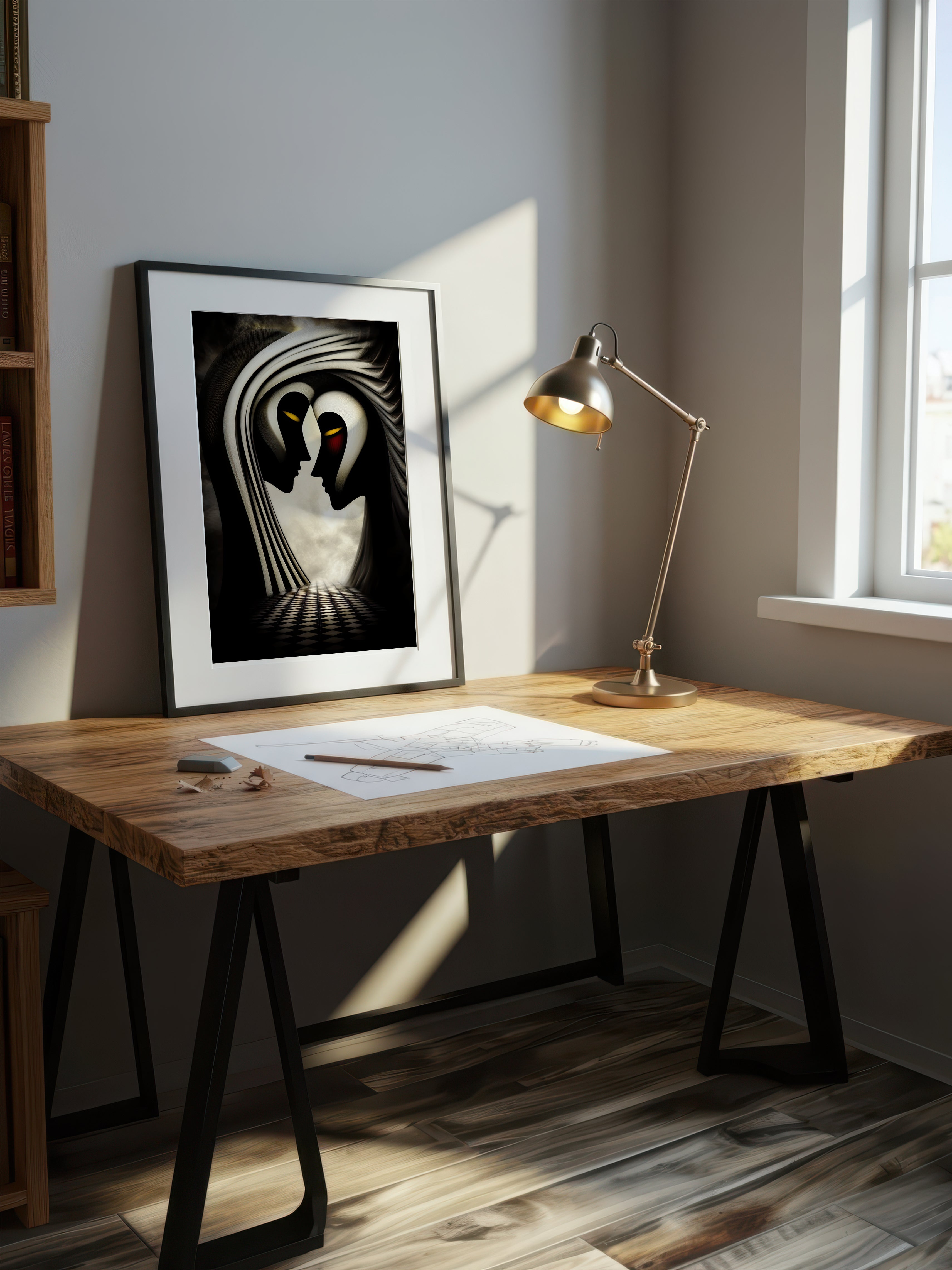 Eternal Echo – Surreal Dreamlike Silhouette Wall Art 526