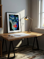 Luminous Dream – Surreal Indigo Portrait Wall Art 558