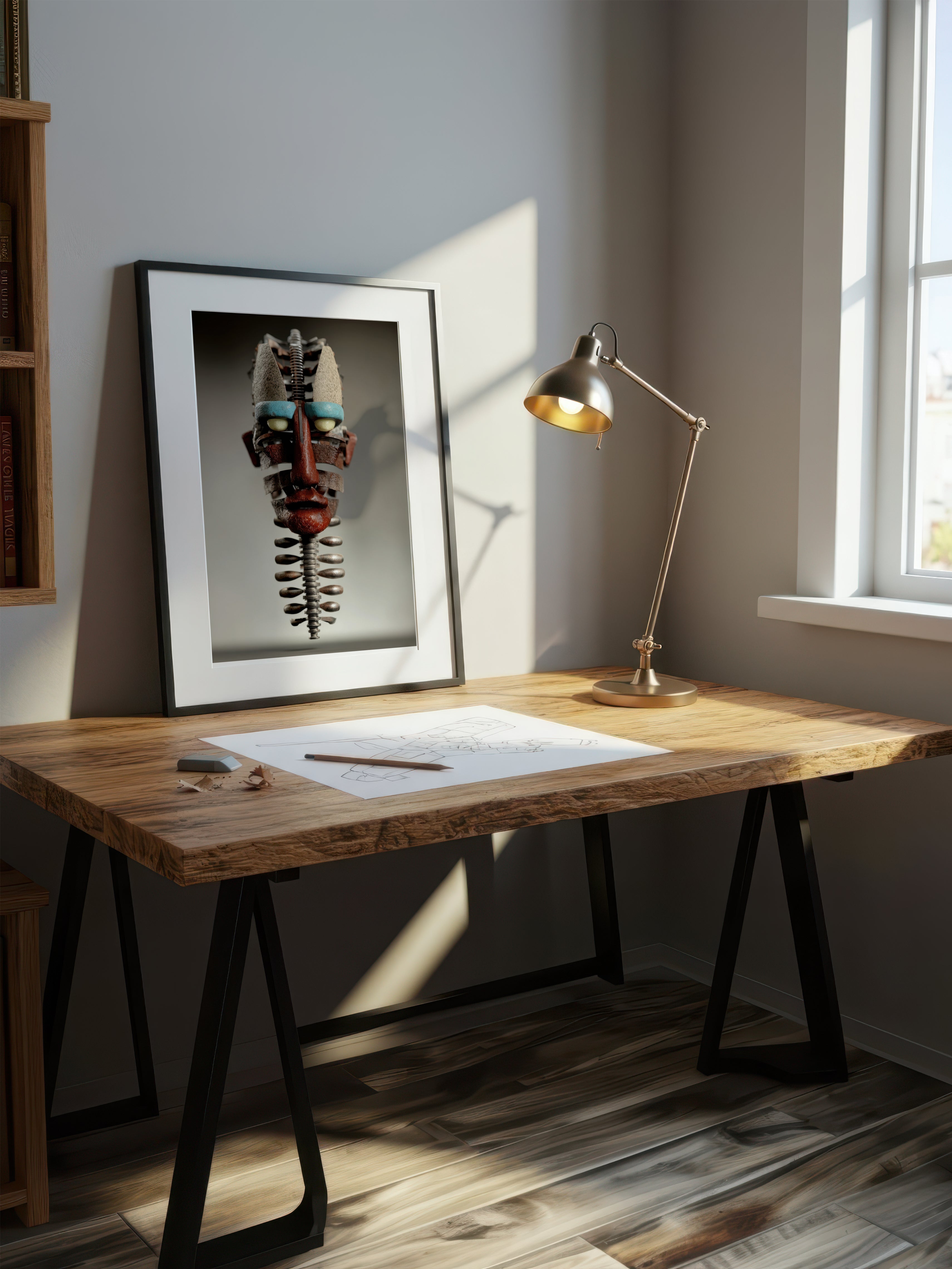 Mechanical Soul – Surreal Industrial Hardware Portrait Wall Art 482