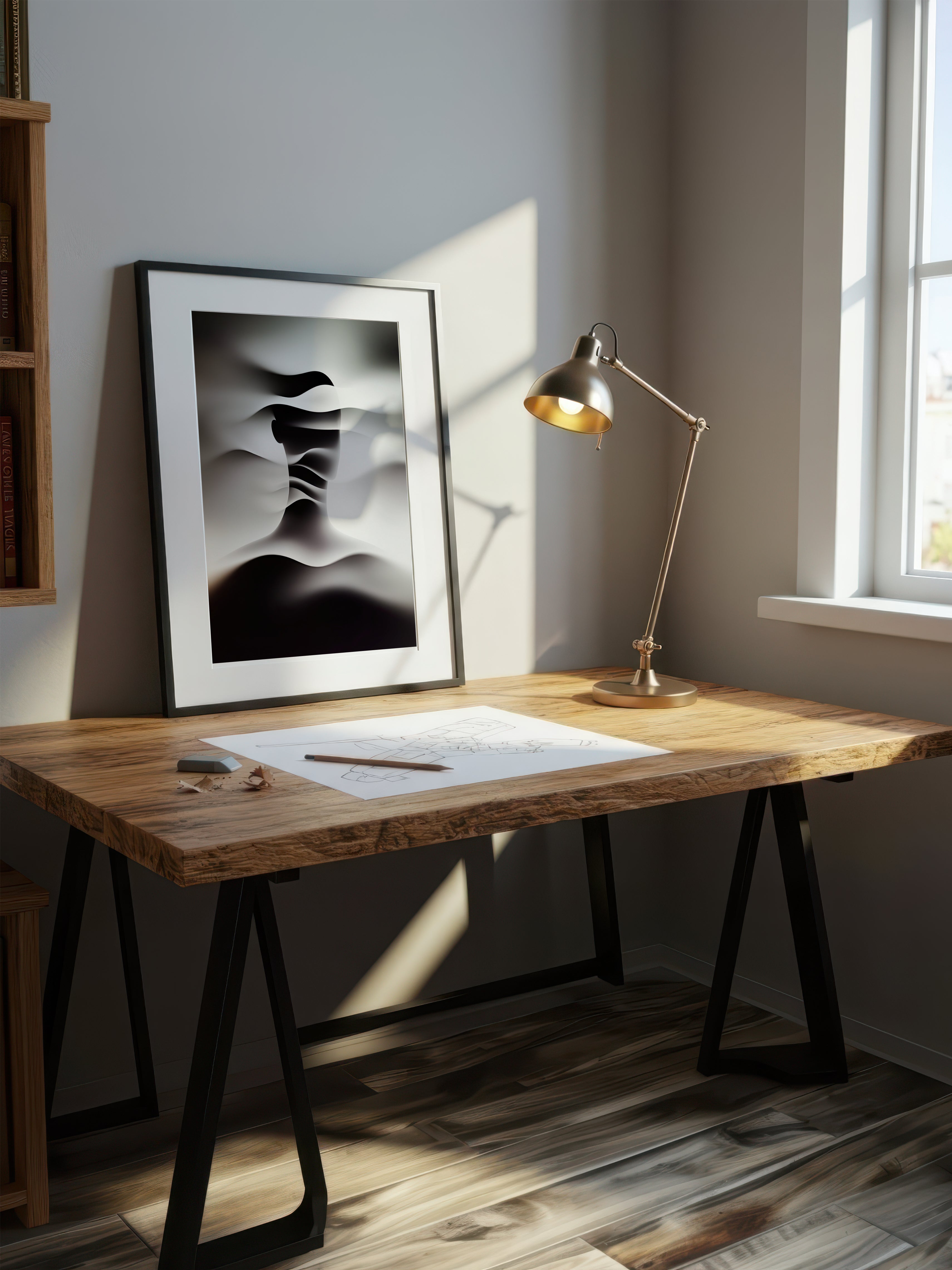 Symmetry – Surreal Smoky Silhouette Wall Art 515