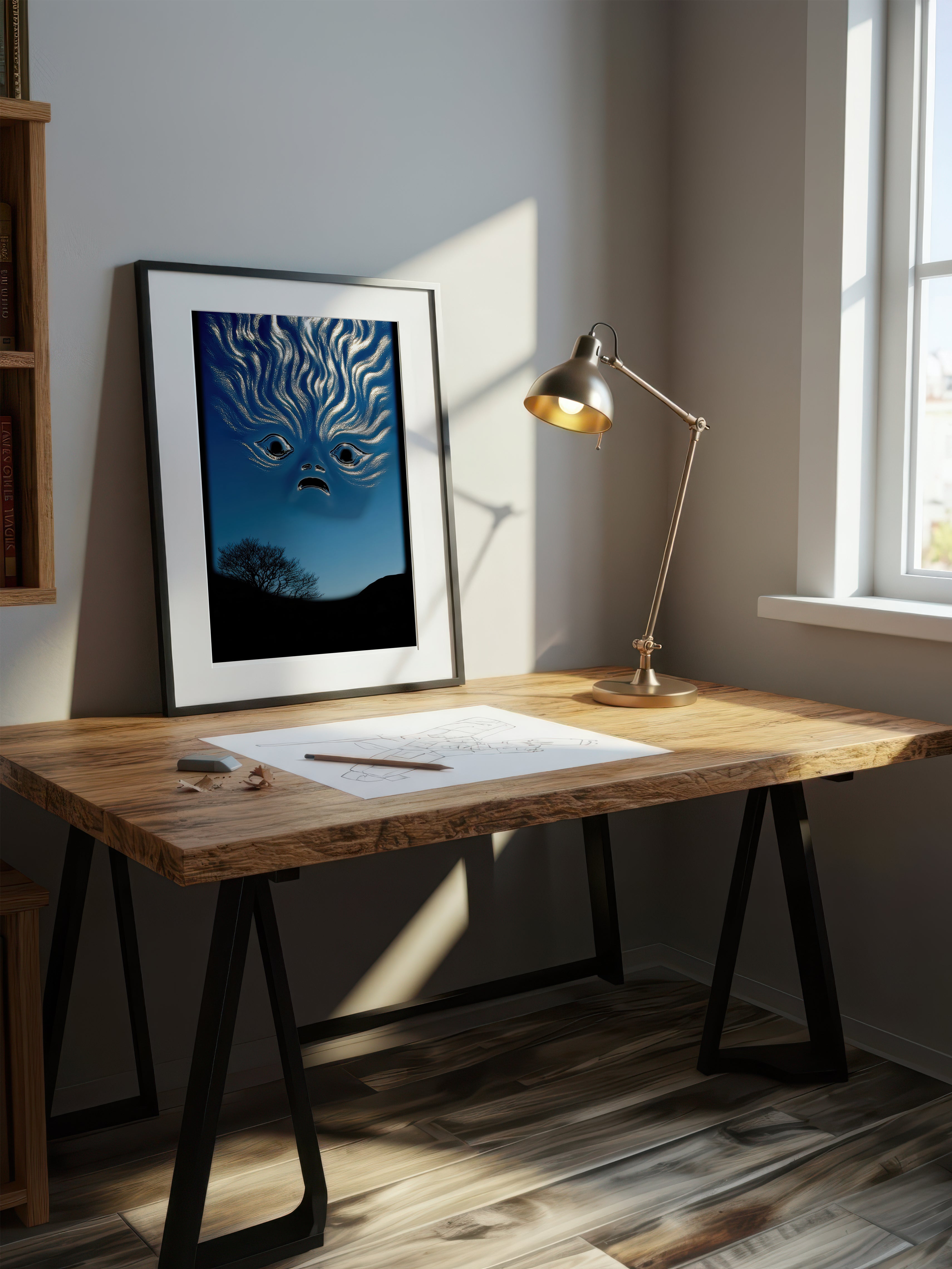 Storm Thoughts – Surreal Chrome Landscape Wall Art 582