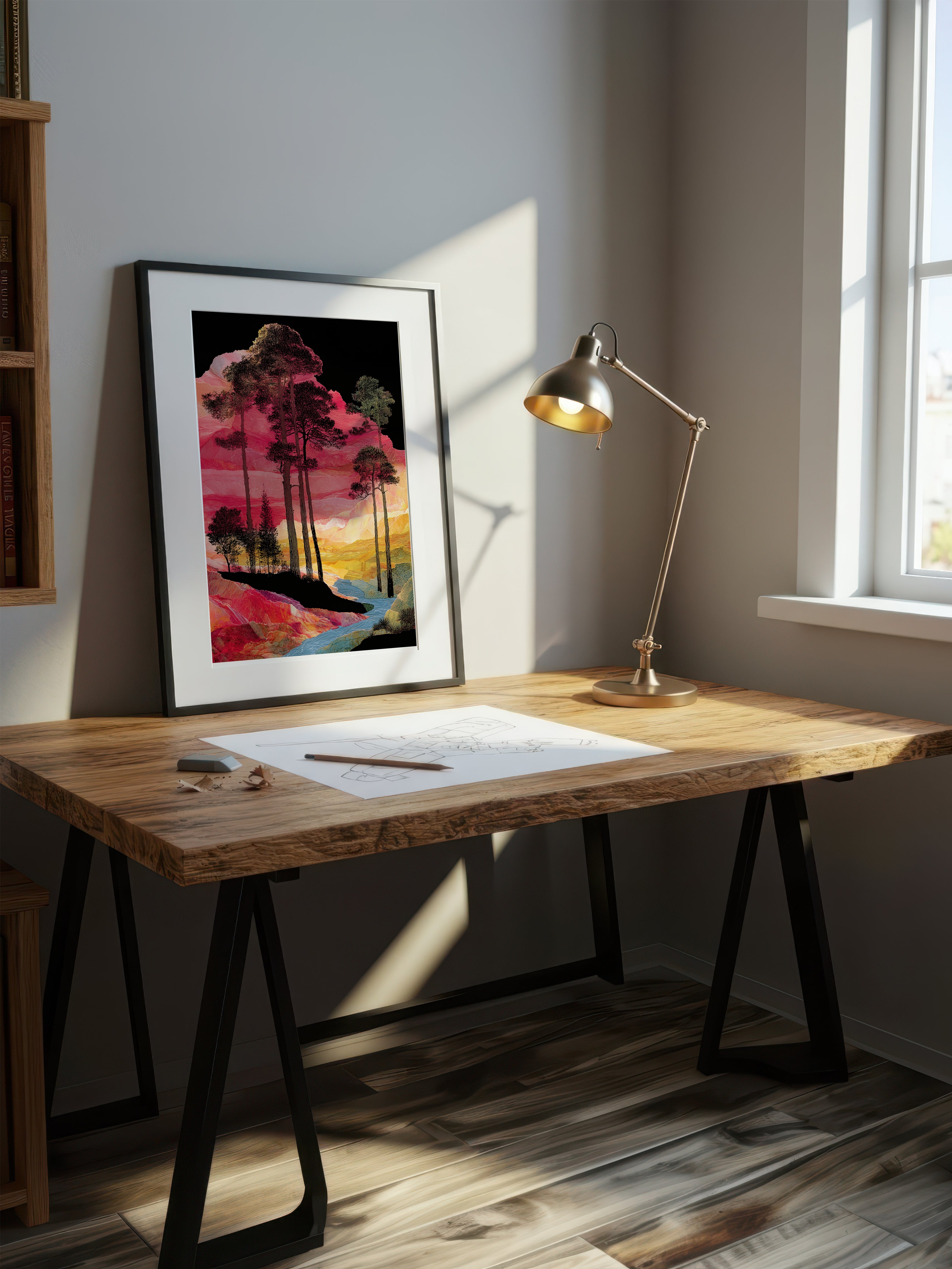 Canyon Pines – Surreal Botanical Landscape Wall Art 445