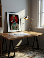 Masked and Adorned – Surreal Fashion Ceremonial Wall Art 440