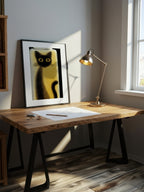 Cat in Amber – Surreal Whimsical Cat Portrait Wall Art 449