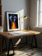 Molten Mind – Surreal Teal Sculptural Wall Art 525