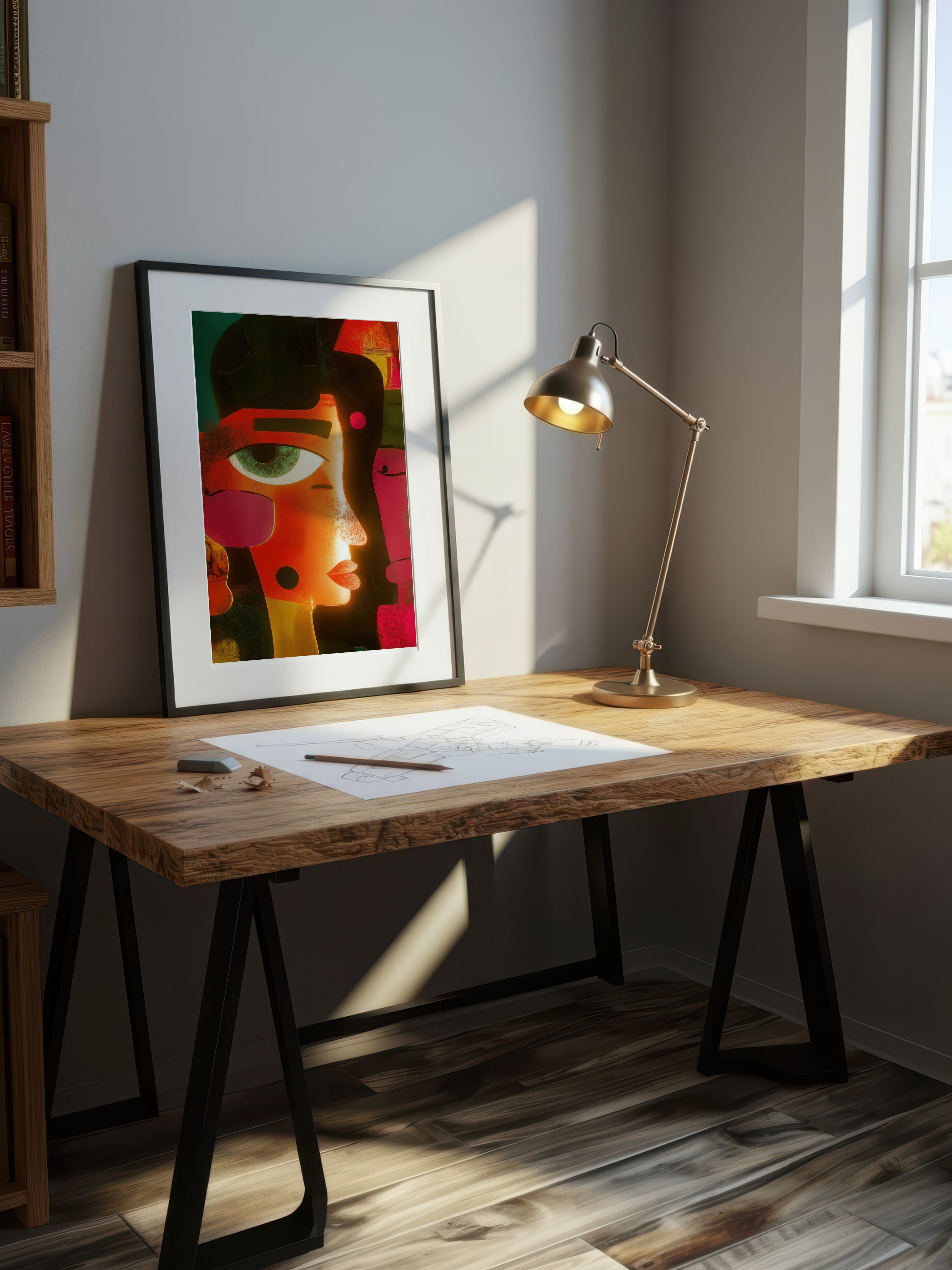 Radiant Muse – Surreal Psychedelic Pop Portrait Wall Art 561