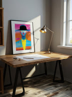 Vivid Anonymity – Surreal Neon Portrait Wall Art 555