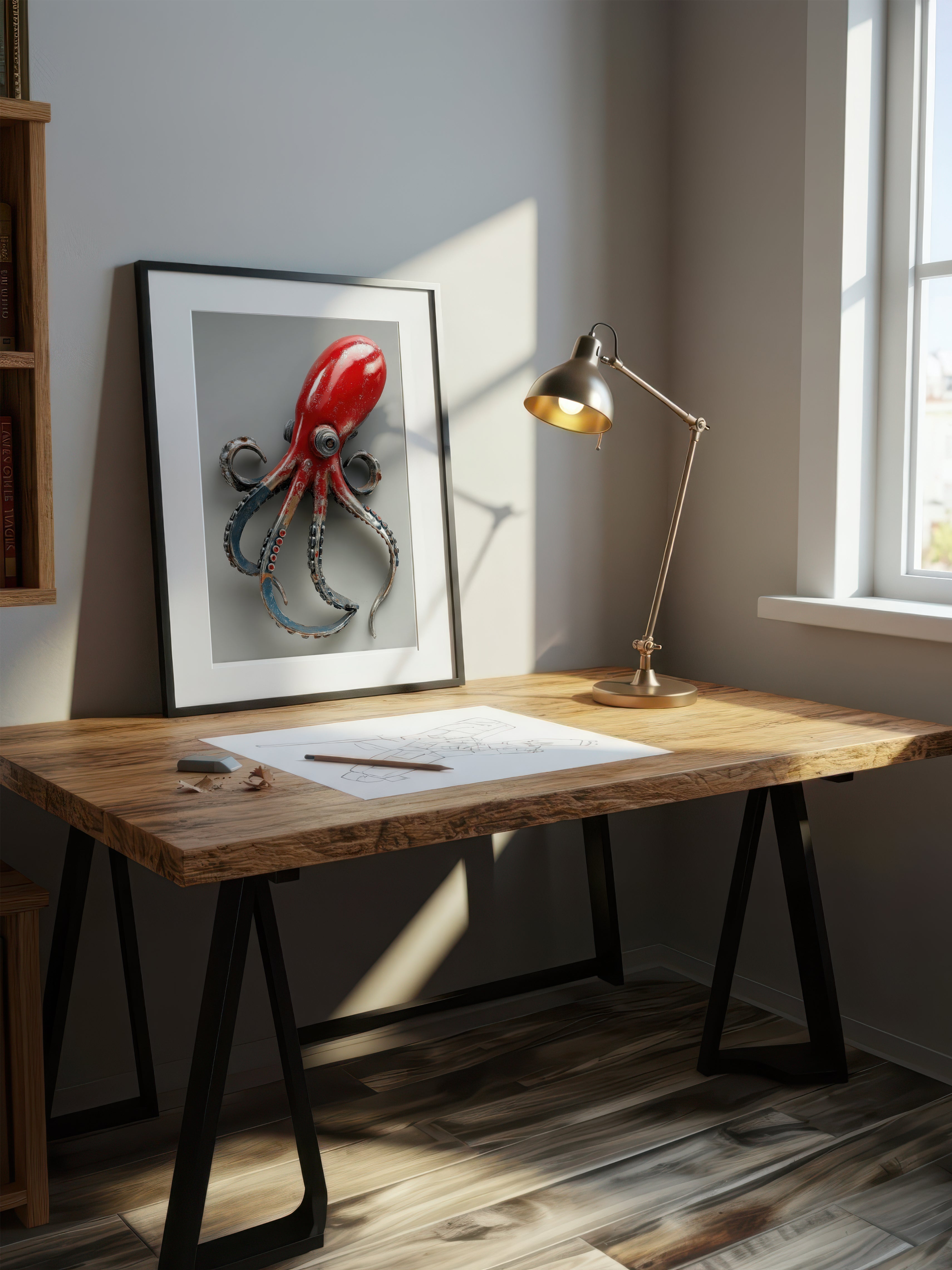Conceptual Marine Sculpture – Surreal Ocean Wall Art 499