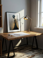 Still Coat – Surreal Urban Textured Silhouette Wall Art 476