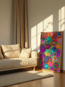 Psychedelic Honeycomb Abstract 305
