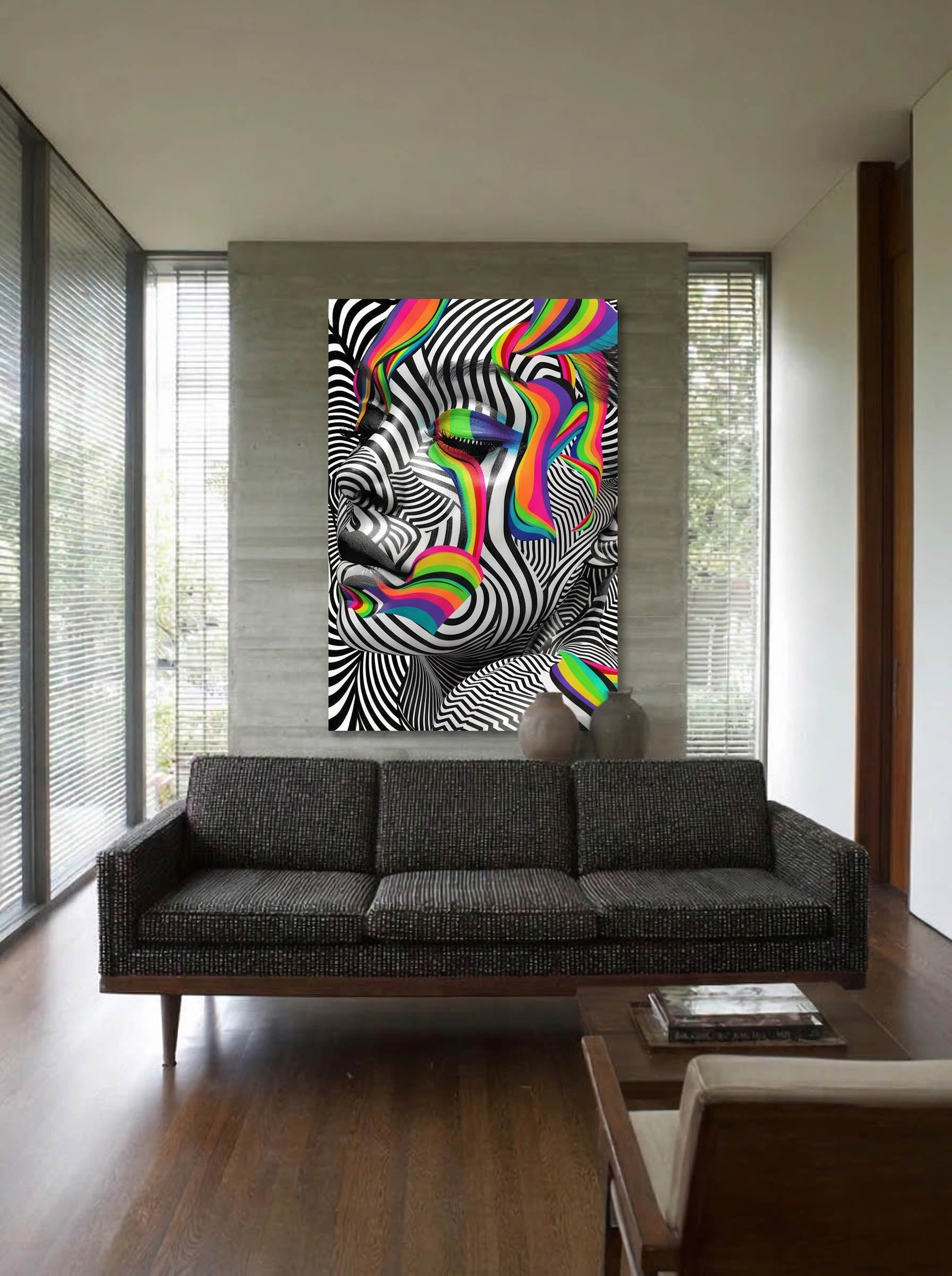 Psychedelic Liquid Portrait – Surreal Fluid Figure Wall Art 309