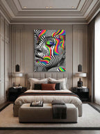 Psychedelic Liquid Portrait – Surreal Fluid Figure Wall Art 309