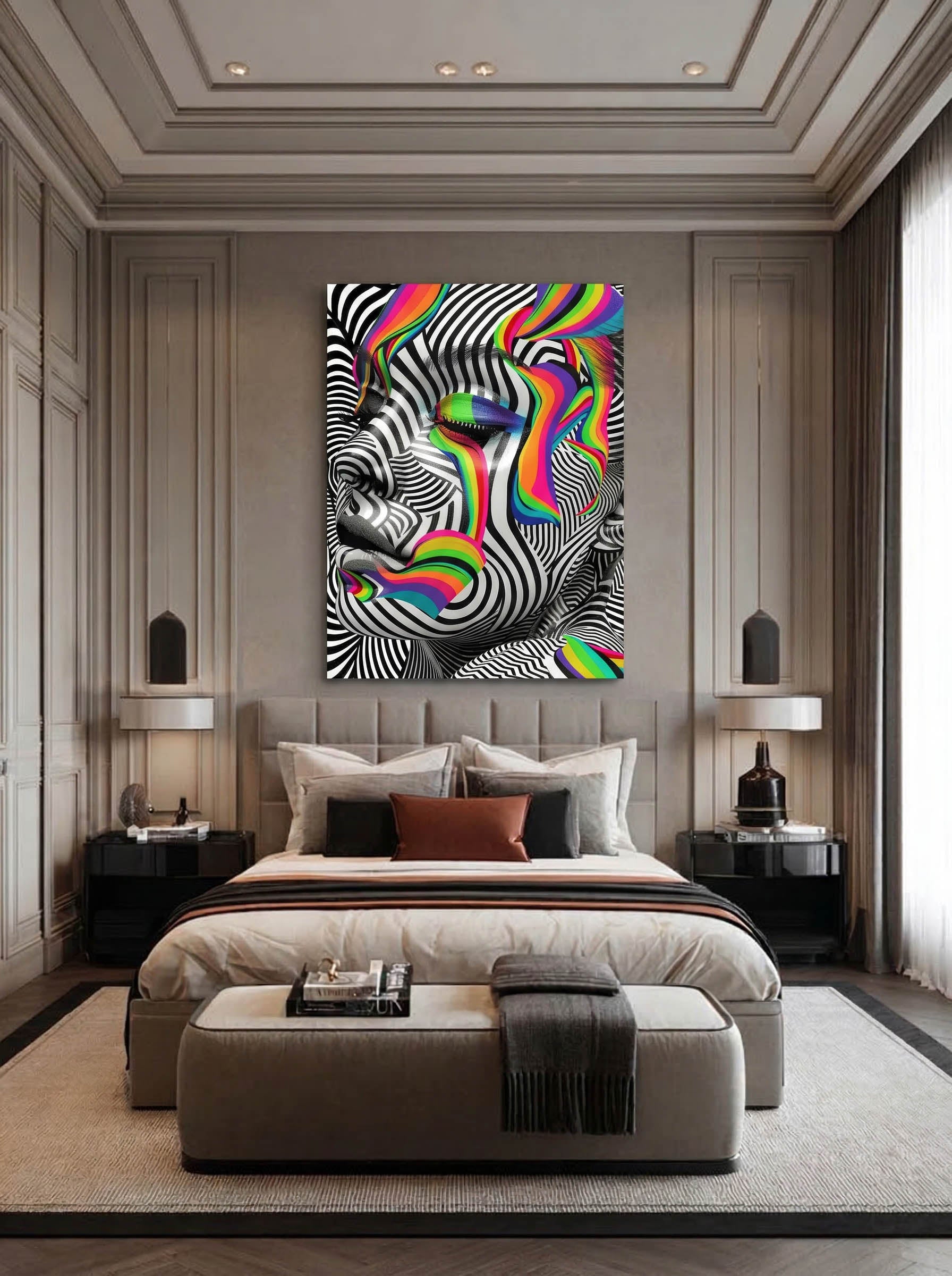 Psychedelic Liquid Portrait – Surreal Fluid Figure Wall Art 309