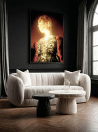 Radiant Silhouette – Surreal Glowing Figure Wall Art 312