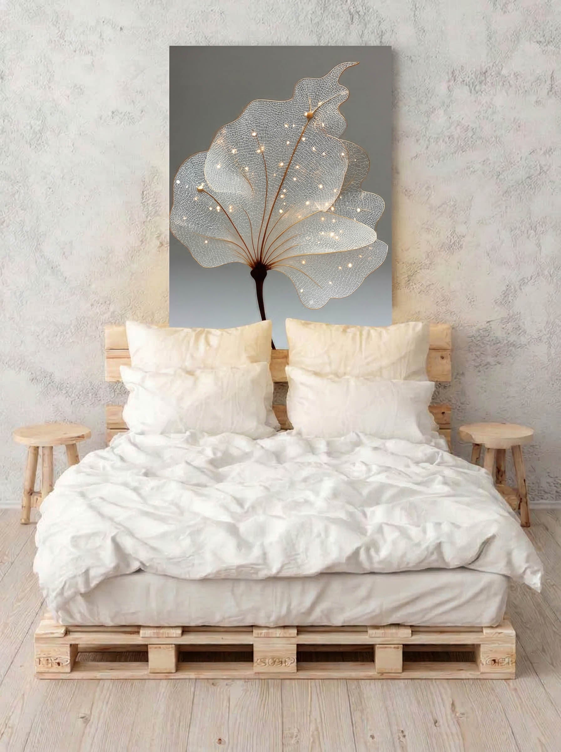 Minimalist Leaf Art – Surreal Clean Botanical Wall Art 315 Secondary image