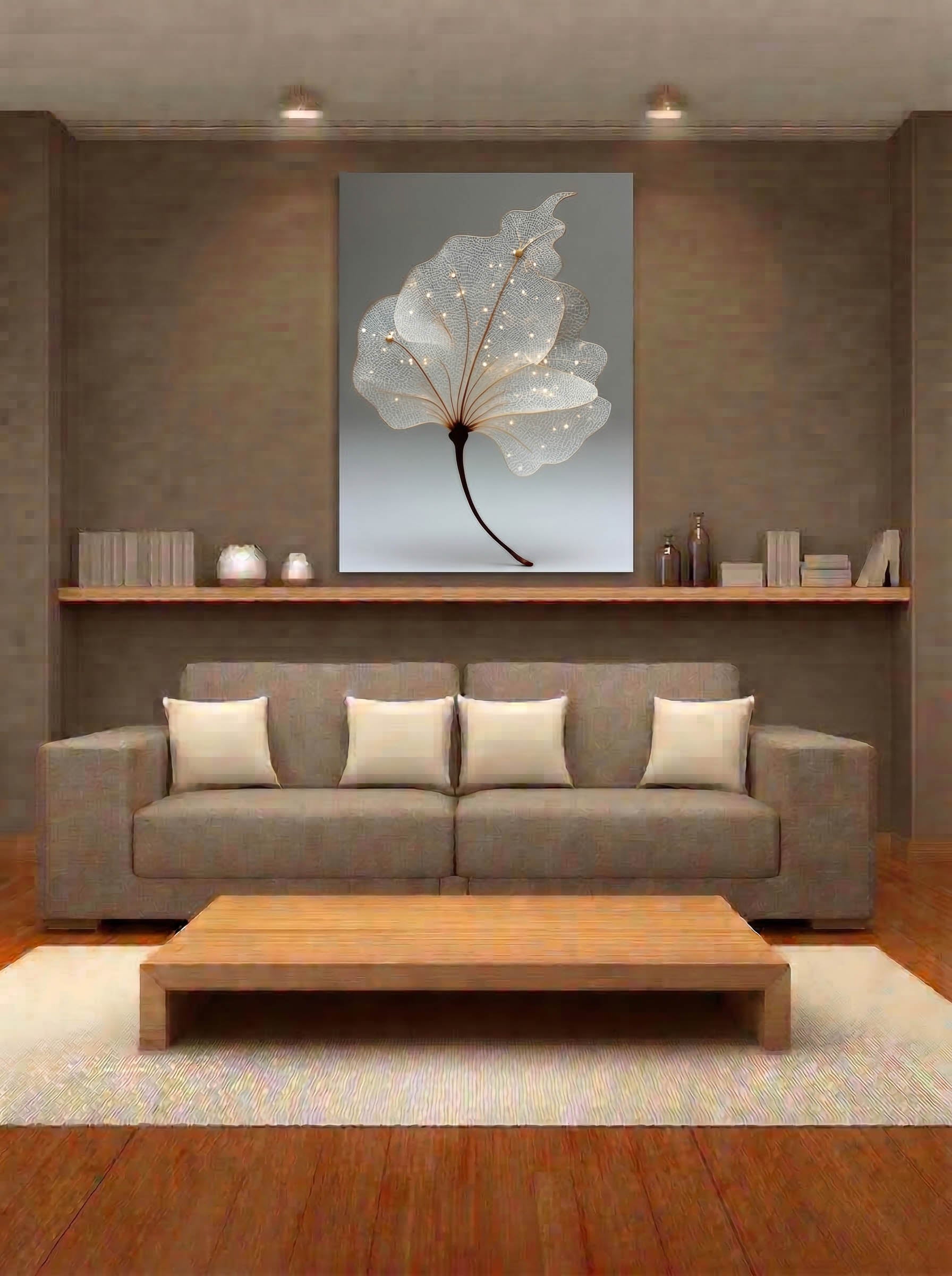 Minimalist Leaf Art – Surreal Clean Botanical Wall Art 315