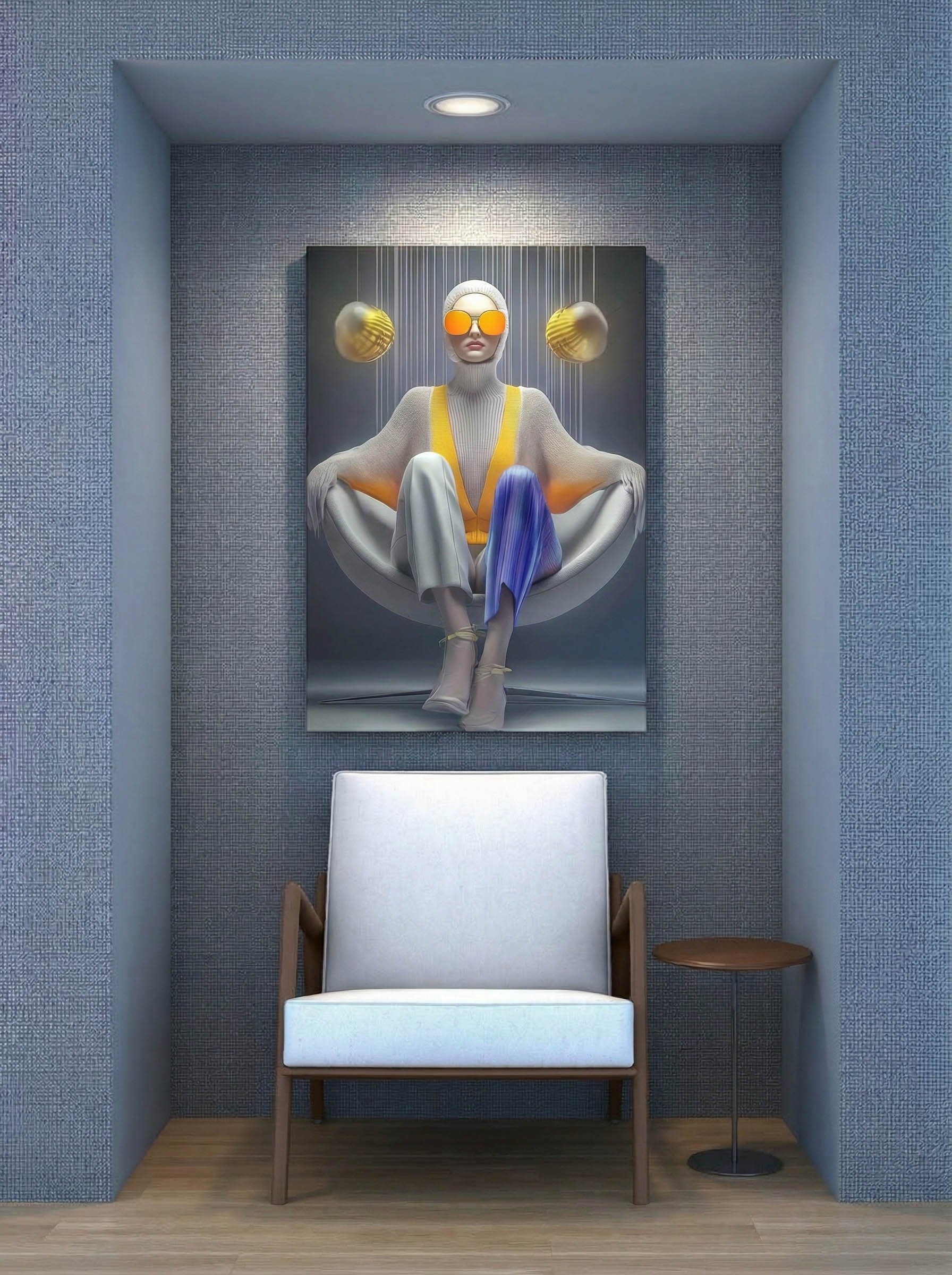 Textured Elegance – Surreal High-Fashion Figure Wall Art 321 Secondary image