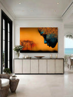 Sunset Silhouette – Surreal Landscape Figure Wall Art 325