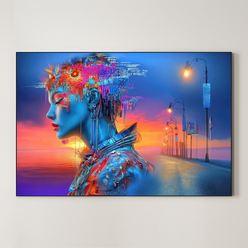 Twilight Prism – Surreal Cyber Fashion Wall Art 354