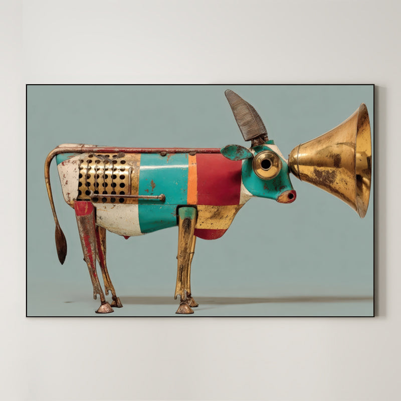 Melodic Bovine – Surreal Whimsical Musical Wall Art 217 Main image
