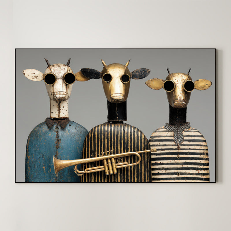 Brass Pasture Trio – Surreal Jazz Steampunk Wall Art 218 Main image