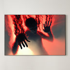 Dark Surreal Figure – Surreal Shadow Portrait Wall Art 042