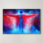 Luminous Headline – Surreal Abstract Pop Portrait Wall Art 332
