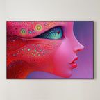 Neon Genesis – Surreal Psychedelic Cosmic Portrait Wall Art 070