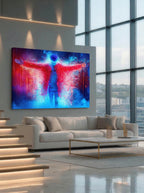 Luminous Headline – Surreal Abstract Pop Portrait Wall Art 332