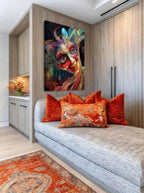 Contemporary Masquerade – Surreal Masked Figure Wall Art 347
