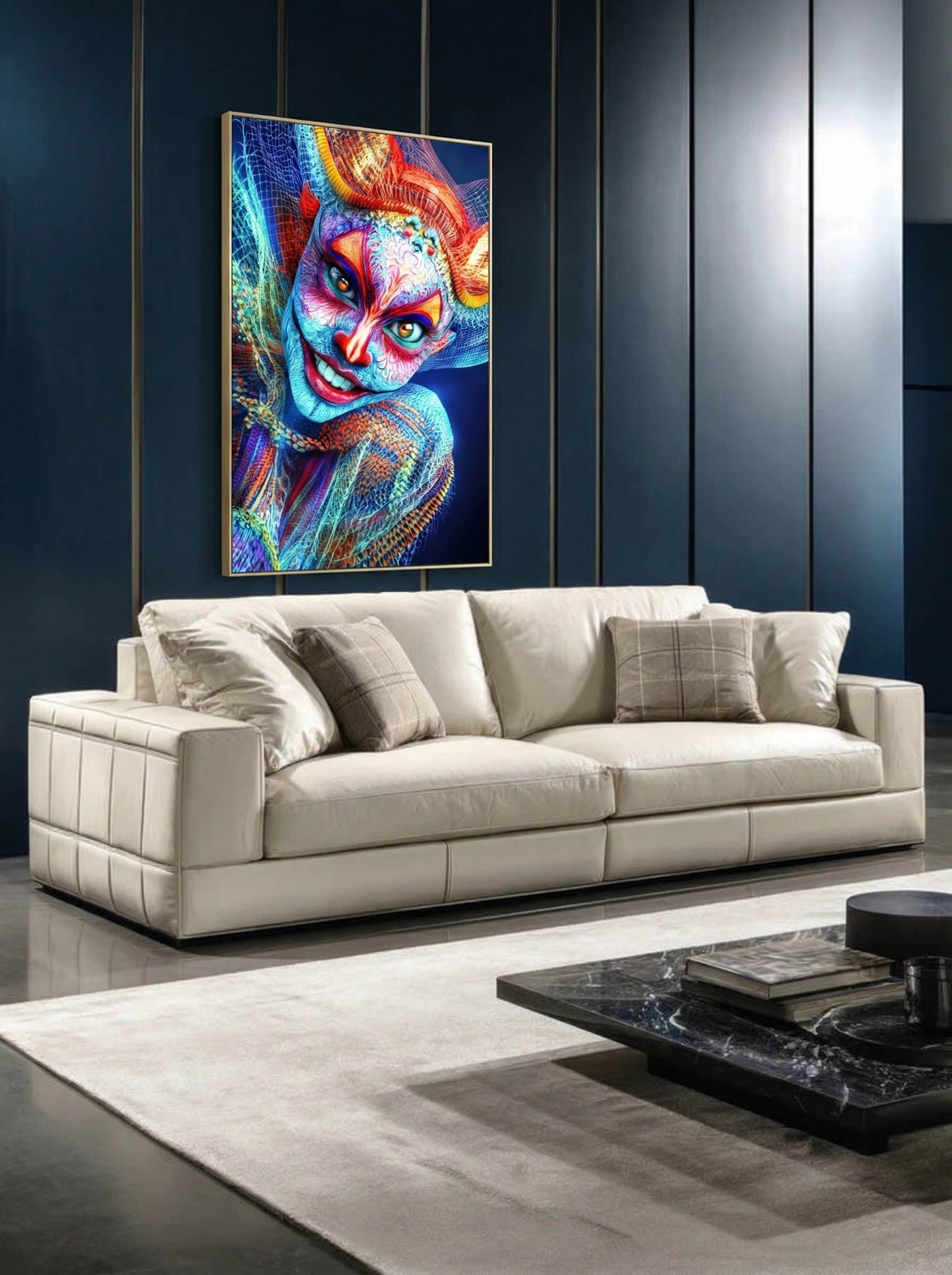 Vibrant Masquerade – Surreal Colorful Carnival Wall Art 349 Secondary image