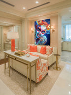 Vibrant Masquerade – Surreal Colorful Carnival Wall Art 349