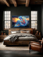 Floral Introspection – Surreal Botanical Silhouette Wall Art 353