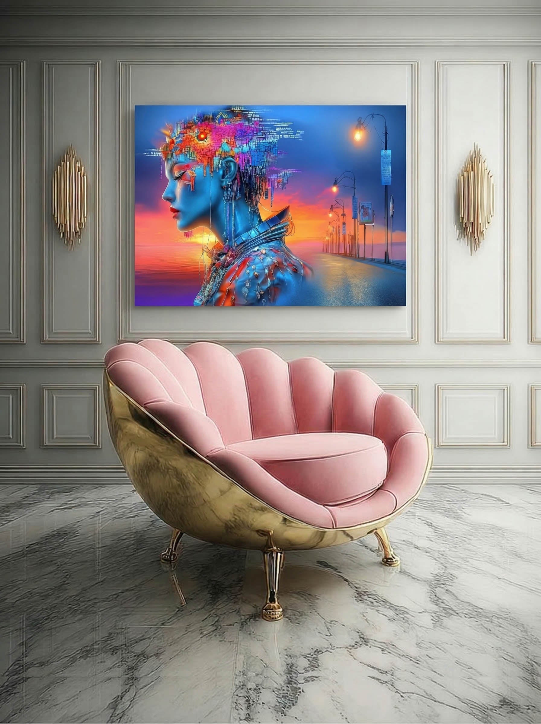 Twilight Prism – Surreal Cyber Fashion Wall Art 354 Secondary image