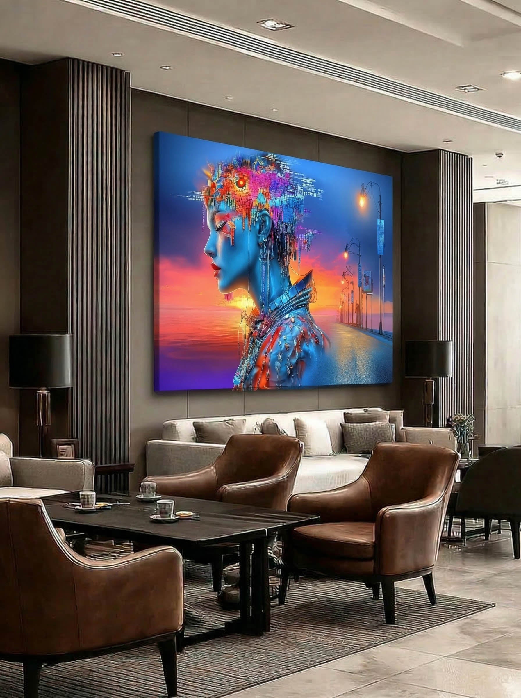 Twilight Prism – Surreal Cyber Fashion Wall Art 354