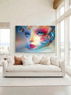 Prismatic Awakening – Psychedelic Surreal Portrait Wall Art 355