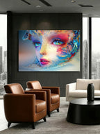 Prismatic Awakening – Psychedelic Surreal Portrait Wall Art 355