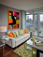 Amber Horizon – Surreal Cinematic Pop Collage Wall Art 359