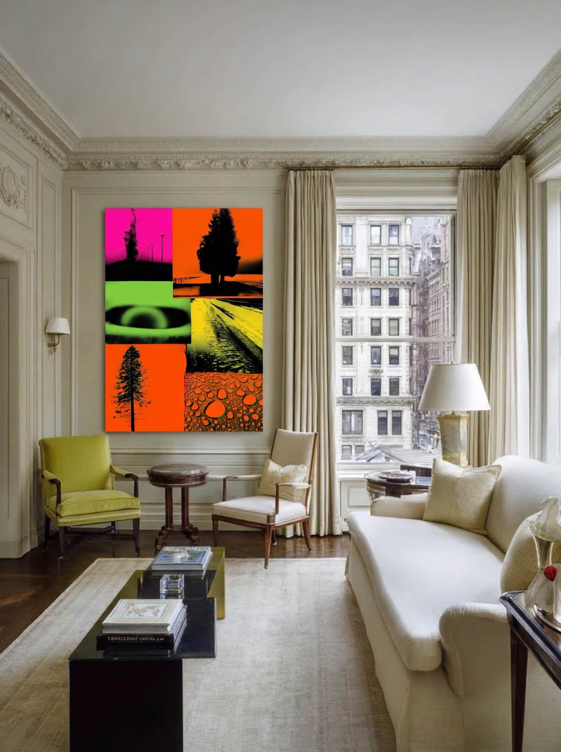 Graphic Nature Collage – Surreal Botanical Mixed Media Wall Art 360